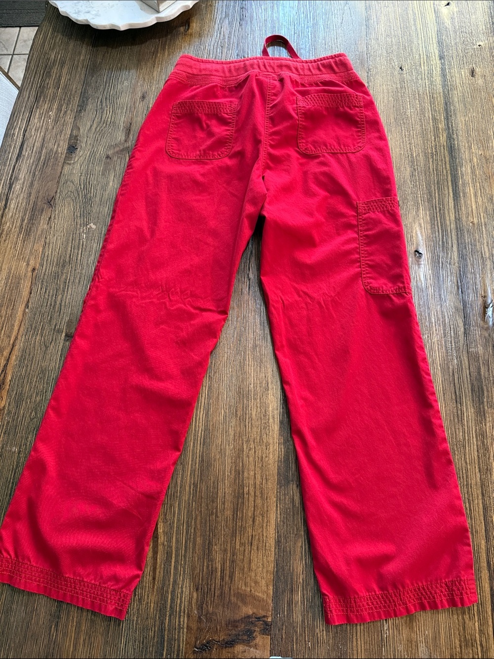 koi Red Drawstring Scrub Pants - Picture 7 of 7